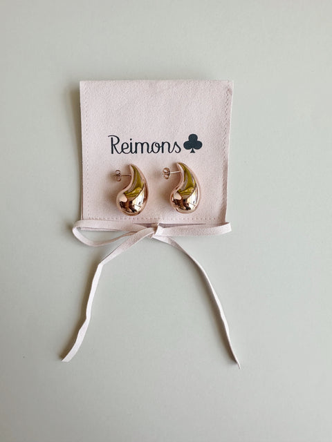 Aretes gotas rose gold Reimons